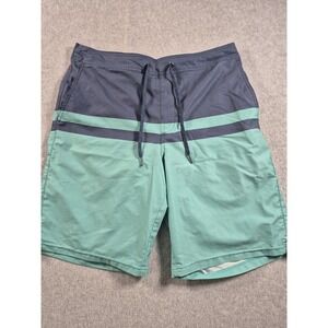 Fair Harbor Swim Trunks Shorts Lined Blue Prep Surf Wear 8" INS Mens Size Large